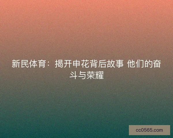 新民体育：揭开申花背后故事 他们的奋斗与荣耀